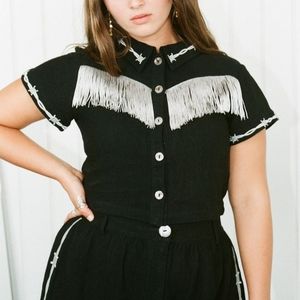 Fashion Brand Company Pammy Fringe Top Sz. 2XL